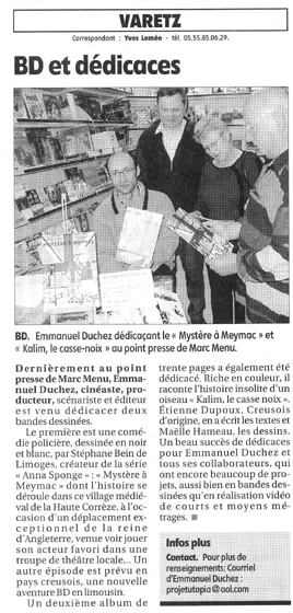 Dédicaces au tabac-presse de Varetz