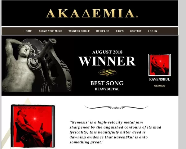 "Nemesis" Best Song Heavy Metal for August 2018